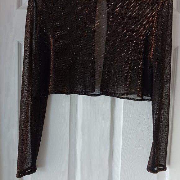 Ricki's Gold Metallic One Strap Dress Party Gown Size S/P with Jacket & Shawl - Picture 7 of 10